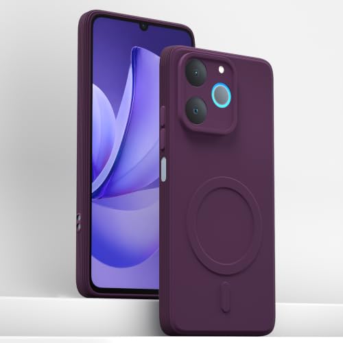 Image of Pikkme Back Cover for Realme P4 Lite 4G Soft Matte Silicone Mag-Safe Design (Mag-Safe Not Support) Camera Protection | Slim Fit Bumper Cover (Purple)