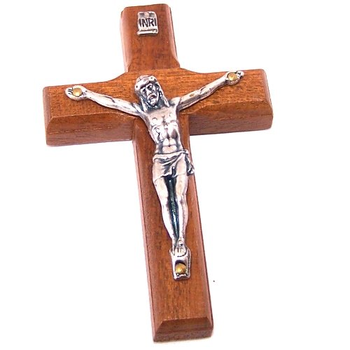 Holy Land MarketWooden wall/glass/car/. Crucifix with stickers - small thick (7.