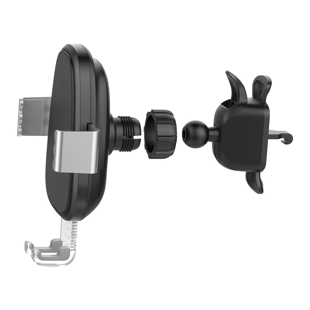 Caricatore per Telefono per Auto Wireless con Bloccaggio Forte, Ricarica Rapida da 10 W per Supporto per Telefono per Auto con Rotazione di 360 Gradi per Telefoni da 4,7"-6,3"