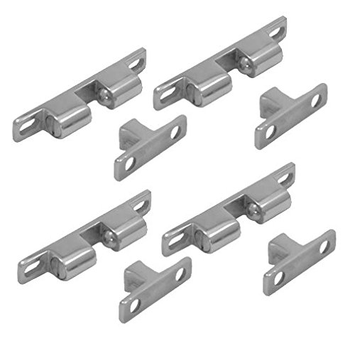 4 Stück Kugelschnäpper V4A Edelstahl L 50mm poliert