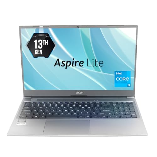 acer Aspire Lite 13th Gen Intel Core i3-1305U Thin and Light Premium Laptop (Windows 11 Home/8 GB RAM/256 GB SSD/36 WHR) AL15-53 with 39.62cm (15.6') Full HD Display, Metal Body, Steel Gray, 1.59 KG
