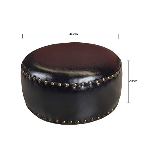 Banc à chaussures repose-pieds pouf salon tabouret 40cm - 3