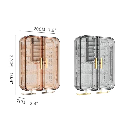 Support de boucles d'oreilles mural : rangement transparent sans perçage - 7