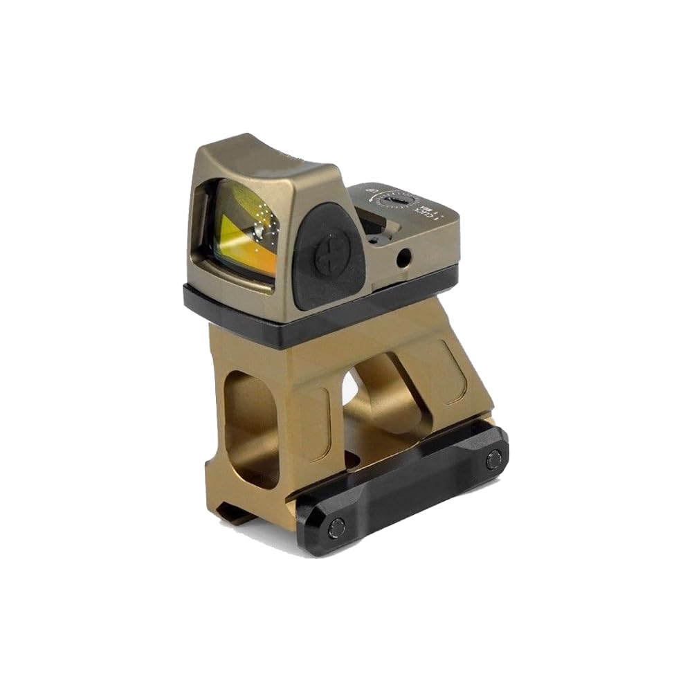 Tactical Mini 3MOA Red Dot Reflex Sight Scope & Fast Optic Riser Mount Combo, 2.26” Optical Centerline Height, Fit 20mm Rail, Tan