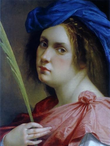 Affiches Artemisia Gentileschi Autoportrait tableau toile maison 60x90