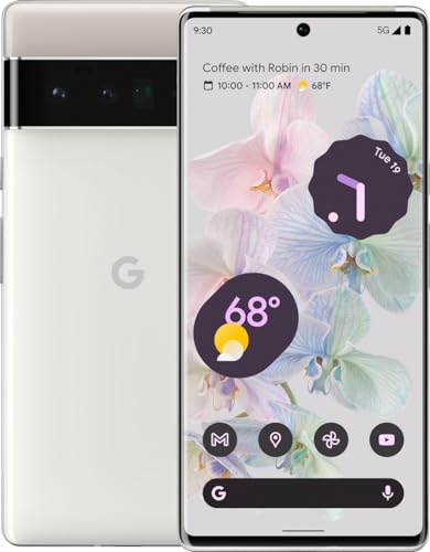 Google Pixel 6 Pro 5G UW 256GB Cloudy White Smartphone-Verizon (Renewed)
