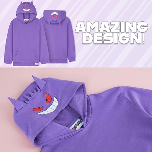 Image of Pokemon Hoodie for Boys & Teens Hooded Sweatshirt Warm Anime Pikachu Sweater
