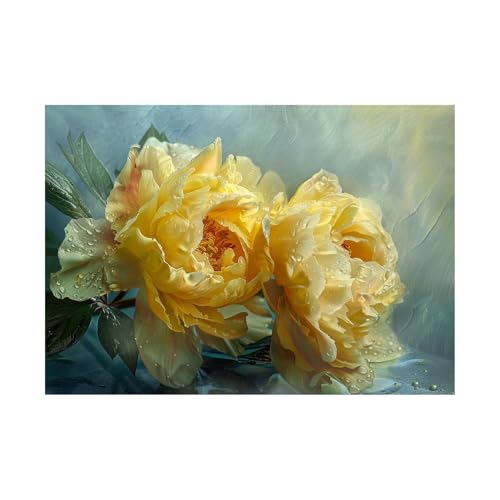 Tableau de peinture végétale WODJEM 80x120cm sans cadre pour décoration murale de salon
