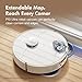 Mova P10 Ultra Robot Vacuum and Mop 8,300Pa Suction 140°F Hot Water Auto Mop Washing & Drying, Dual Spinning Extenable Clean, 10.5mm Lifting for Carpet, 360°Obstacle Avoidance, App Control