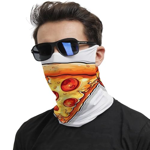 Neck Gaiter Cartoon Pizza Face Mask for Travel Face Cover Scarf for Men Women Elastic Headbands Wind-proof Bandana for Skiing Fishing Hiking Cycling2