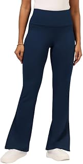 BlissClub Women's Comfort Fit Mid Rise Ultimate Slit Flare Pants - Lite Tall |Above 5'5 | Stylish Slits | Stretchy | Comfo... Price In India
