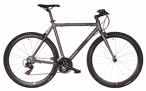 FK Cycling Crest Estate Bicicletta Careterra Manubrio piatto, 21 velocità, Tipo Fixie con cambiamenti, Grigio (L 560)