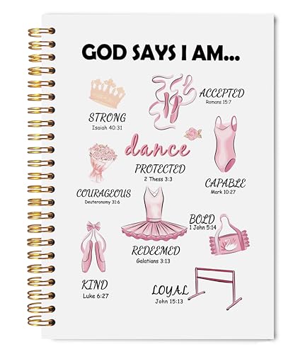 Carnet à spirales Christian Ballerina journal Bible 14x21 cm