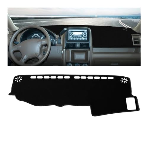 Housse de Tableau de Bord pour CR-V 2002-2006 Tapis de Protection Noire sur Mesure
