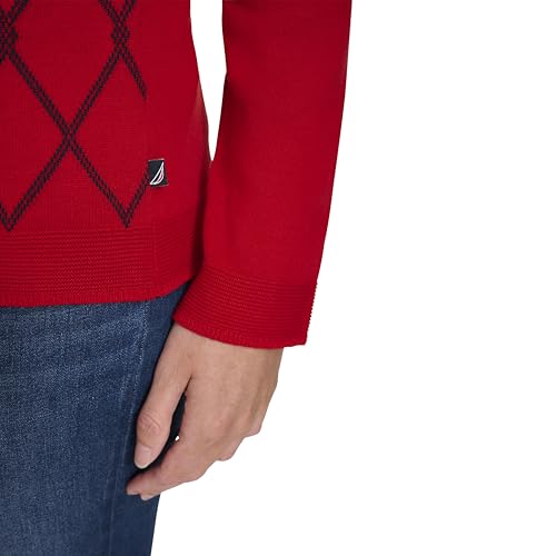 Image of Nautica Women's Boatneck Pullover Intarsia Long Sleeve
