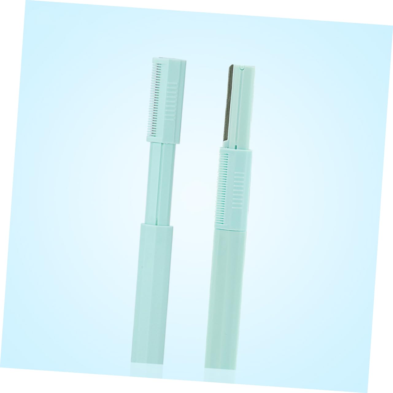 Didiseaon 2sets Brow Trimmer Razor Eyebrow Hair Remover Kit Precision Stainless Steel Blades Protective Cap Comb Design Gentle for Daily Use 3pcs*2