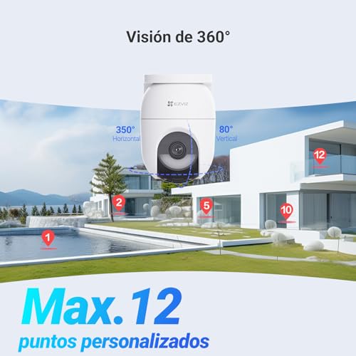 EZVIZ CB8 Lite 4K Telecamera WiFi Esterno Senza Fili con Pannello Solare 5W - 11