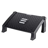gdalu | Adjustable Under Desk Footrest, Foot Rest for Under Desk at Work with Massage, Foot Stool Under Desk with 6 Height Position Adjustment, Ergonomic Foot Rest for Home, Office