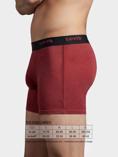 Image of Levi's 001 Classic Boxer Brief for Men | 100% Pure Cotton | Solid | Mid-Rise Men's Underwear | Anti-Roll Waistband | Durable Comfort with Extra Supportive Gusset | Functional Fly | Pack of 2