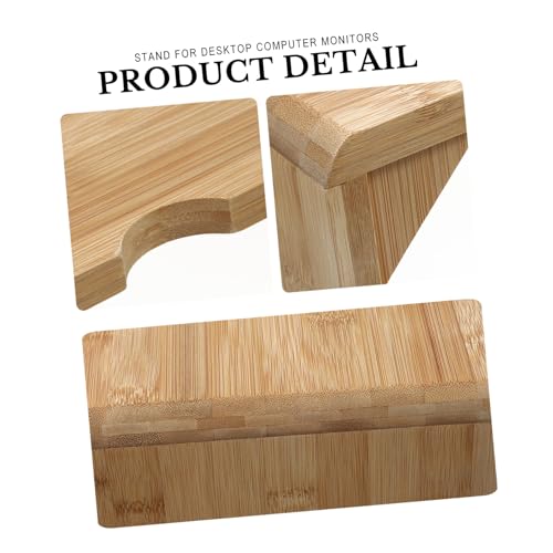 Support d'écran en bambou Toddmomy avec rangement pour bureau - 7