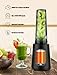Homgeek Personal Mini Blender Smoothie Maker Single Serve To Go, Portable Small Milkshake Fruit Vegetable Drinks Ice Pro Mixer Juicer 300W with 1 Tritan Travel Sport Bottle 16oz, Press to Start