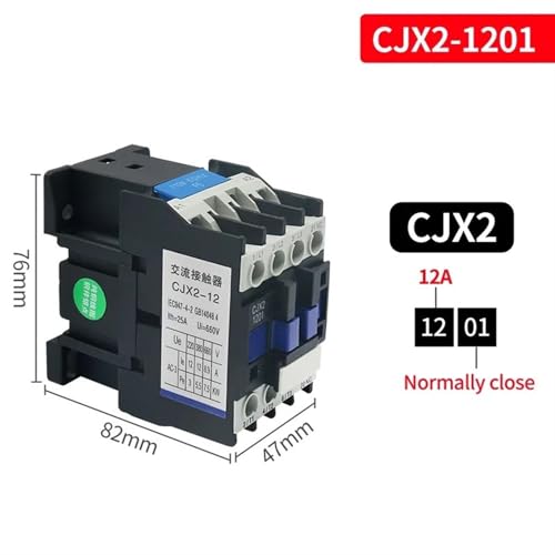 Contacteur 3 pôles CJX2 12A pour armoire de commande électrique triphasée 220V