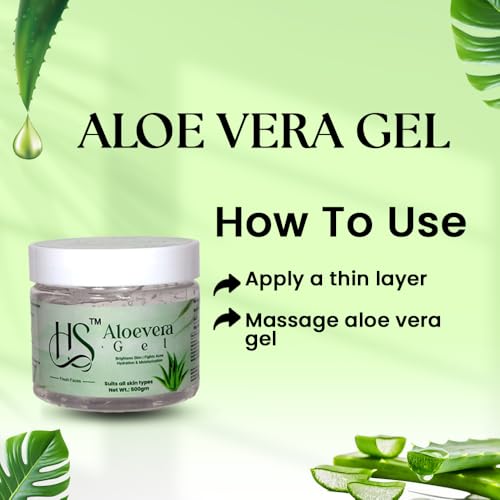 Image of Pure Aloe Vera Gel | Deep Hydration & Skin Soothing | Natural Moisturizer for Face, Hair & Body | 500 gm