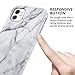 SURITCH for Marble iPhone 11 Case, [Built-in Screen Protector] Full-Body Protection Hard PC Bumper Glossy Soft TPU Rubber Gel Shockproof Cover for iPhone 11/XI 6.1 inch 2019 (Black Marble)
