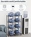 mocomax 5 Gallon Water Jug Rack, Detachable Water Bottle Holder for 8 Bottles, 4 Tier Heavy Duty Water Cooler Jug Rack, Water Bottle Organizer Storage Rack for Kitchen, Office, Living Room, Black