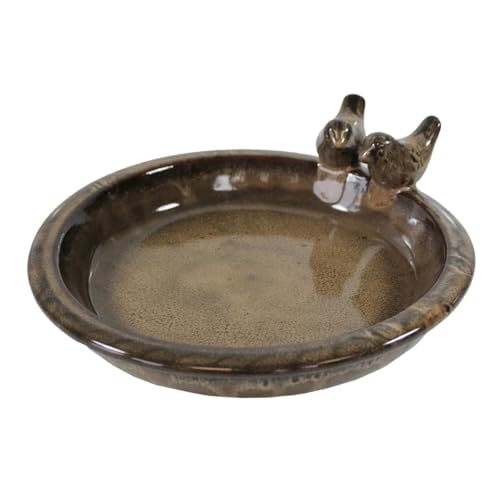 Fachhandel Plus | Vogeltränke Oasis aus glasierter Keramik, Ø 30 cm...
