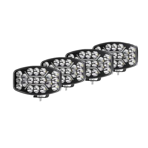 Projecteur LED hors route carré de 10 pouces avec signature lumineuse d'accueil bicolore