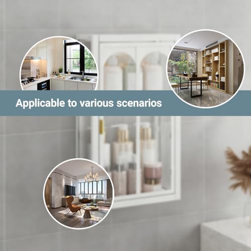 Wall-Mounted Display Cabinet with Door for Cactus Storage - Ideal for Kitchen, Bathroom, Bedroom, and Living Room Decor, Space-Saving Solution, Stylish Organization