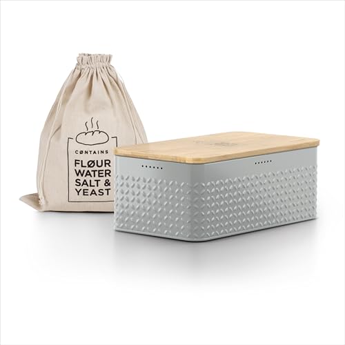 LARS NYSØM Bread Box I Metal bread box with linen...