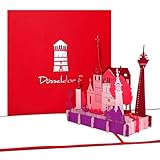 filigrane handgefertigte Pop-Up Karte, die beim Öffnen ein 3-dimensionales Papiergebilde entfaltet. Gruß- und Glückwunschkarte mit Wow-Effekt!