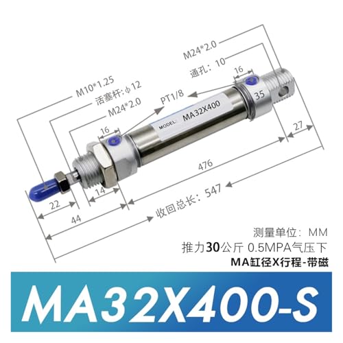 Mini-stylo pneumatique rigide en acier inoxydable de précision MA32-S - 2
