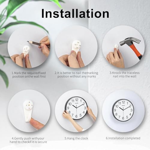 Yoobure B01E4XEDQK 10 Inch Silent Quartz Decorative Wall Clock Non-Ticking Classic Digital Clock Battery Operated Round Easy To Read Home/Office/School Clock thumb #5