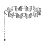 【Verstellbare Größe】Die Gesamtlänge unserer Taillenkette für Damen beträgt ca. 110 cm, während der Schmetterling 5 x 3,6 cm misst. Diese Größe ist für einen Taillenumfang von 70–110 cm/28–43 Zoll geeignet. Unser Kettenriemen verfügt über einen praktischen Karabinerverschluss, der eine einfache Anpassung an jede gewünschte Länge ermöglicht. Diese Anpassungsfähigkeit sorgt für eine perfekte Passform, betont Ihre Taille und betont Ihre Kurven.