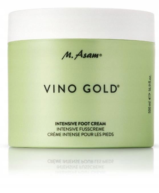 M. Asam Vino Gold - Crema intensiva para pies (500 ml) | Refrescante cuidado de los pies con extracto de castaño de indias, hidratación intensa, ayuda a la regeneración