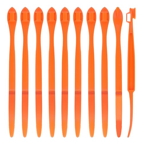 10pcs Orange Peeler Tool, Long Handle Serrated Citrus Peel Cutter Easy Hold...