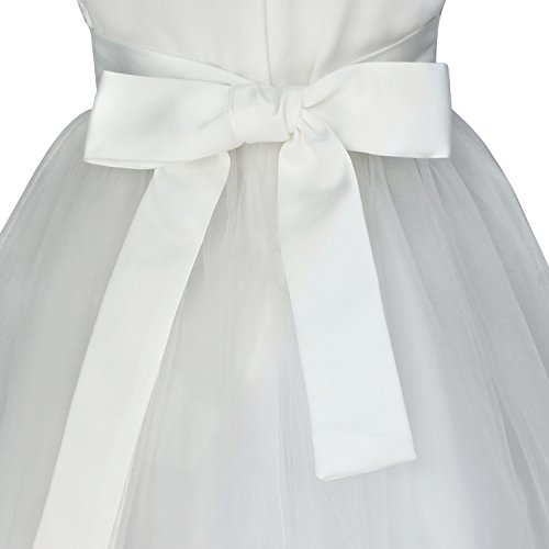 Acecharming Flower Girl Dresses for Wedding, Bridesmaid Baby Girl Pageant Elegant Lace Tulle Baptism Princess Party Dress4