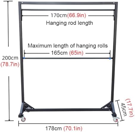 Easy Installation Shower Curtain Rod Adjustable Corner Ceiling Support Curved Rod,Heavy Duty Adjustable Storage Rack for Fabric Rolls & 6-Rod Scarf Hanger - Commercial Organizer for Blankets