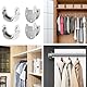 Yosawo 4 Stück Rundrohr Halterung， Stangenhalterung Edelstahl Verstellbar ，U-Form Sockelflansche mit Schraube Für Kleiderschrank, Schrank, Balkon,Badezimmer（Silber/32mm）