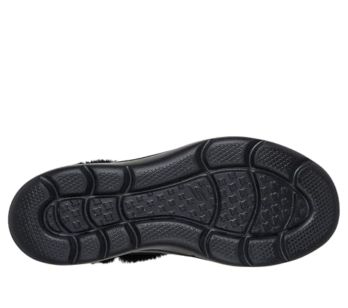 Skechers Womens Hands Free Slip-ins On-The-Go Encore - Elle Embroidered Slipper, Black/Black, 9.5