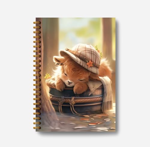 Carnet de notes à spirale avec vache des Highlands fournitures de bureau