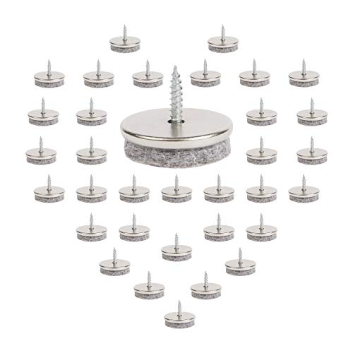 Preisvergleich Produktbild Houspoty Filzgleiter Möbelgleiter Paket 34, Filzgleiter Schrauben 26mm, Stuhl Filzgleiter ideale Stuhlbeinschoner, leichtge Montage mit Schrauben