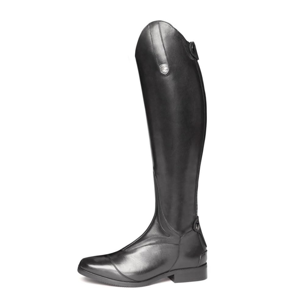 Bottes D'équitation pour Femmes Bottes De Cheval en Cuir PU Jusqu'au Genou Bottes D'équitation à Fermeture éclair Arrière pour Dames (Black,37)