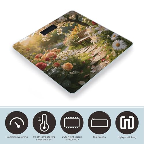 Báscula Digital de Baño con Pantalla LED Clara y Vidrio Templado miniatura 3