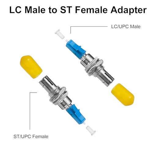 Adaptateur hybride LC vers ST monomode avec virole haute précision