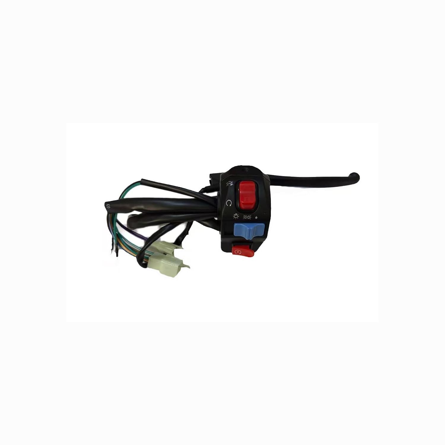 Chinese Scooter Waterproof Aluminum Right Side Handle Drum Brake Switch + Left Drum Brake Swith Control Assembly with Ignition Cutoff Function for Drum Brake System GY6 50cc 125cc 150cc