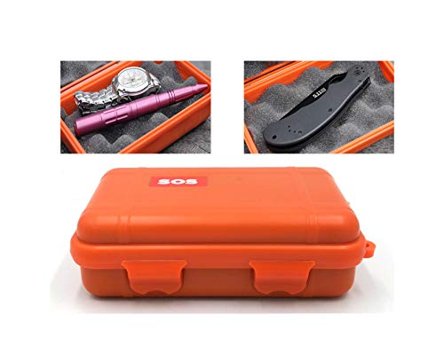 Tstzte Anti-Pressure Shockproof Container Box Plastic Dry Storage Box With Foam Floating Survivor Dry Case For Outdoors (Orange) #TOP3